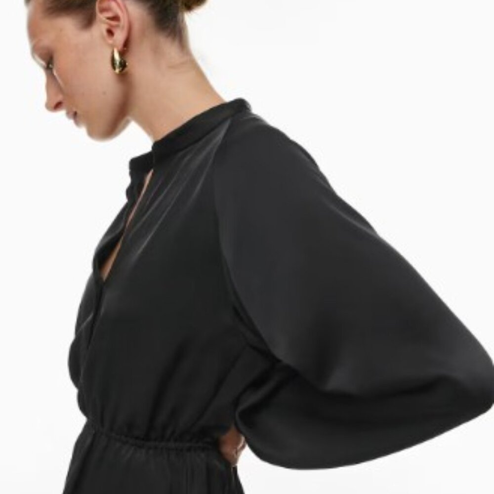 BABATON - Lexington Black Satin Dress - 2XS - Picture 7 of 17